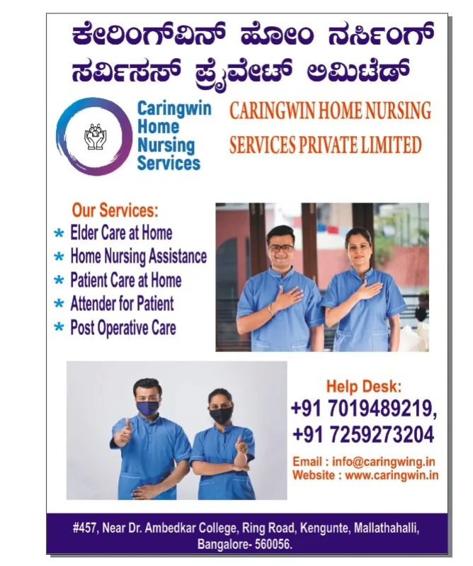 Caringwin Home Nursing Services | Elderly Care Services In Bangalore | Caretaker Services at Home | Senior Care