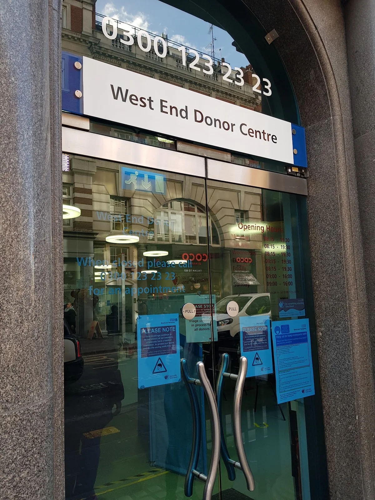 London West End Blood Donor Centre
