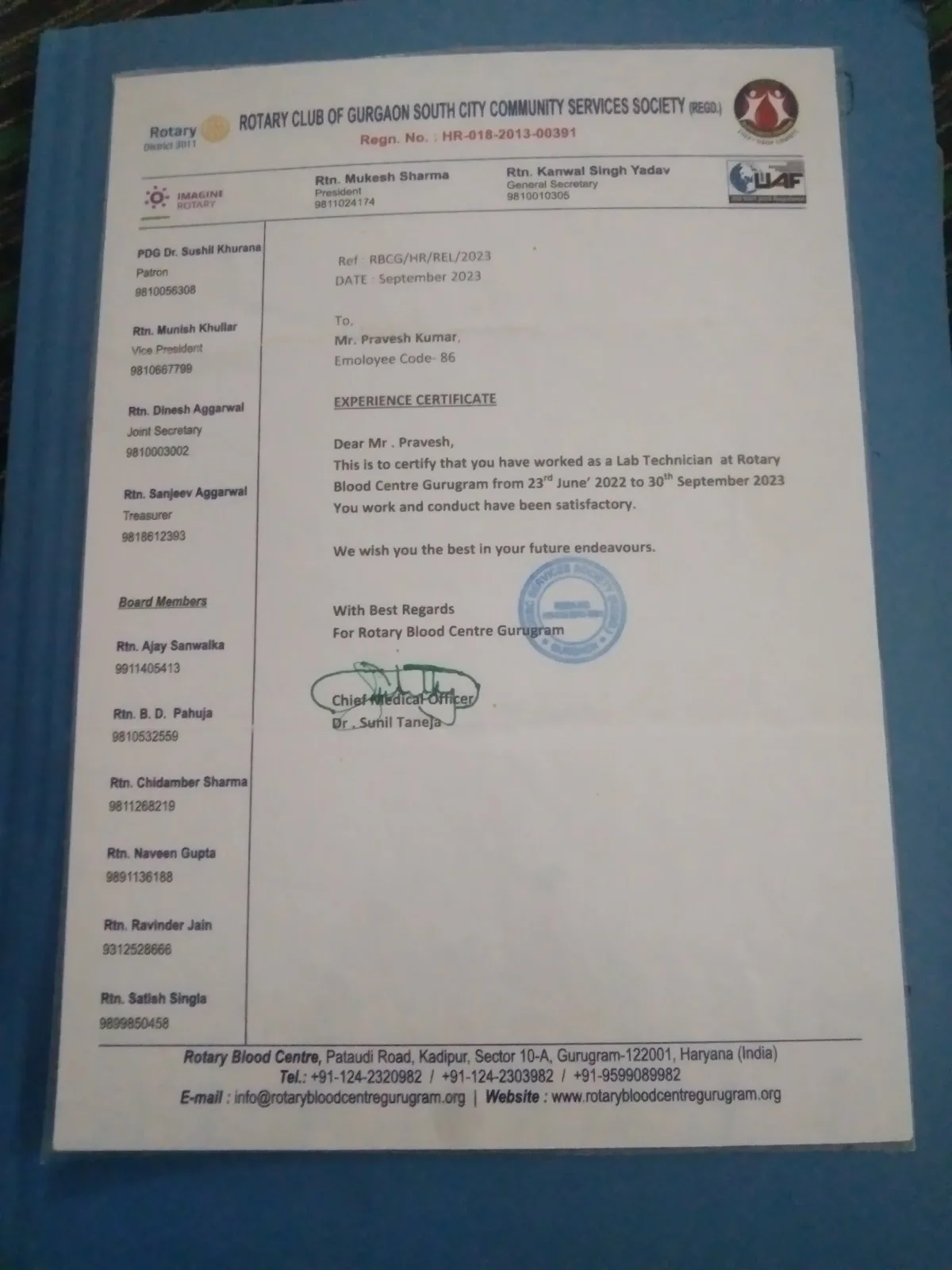 Blood Bank Organisation