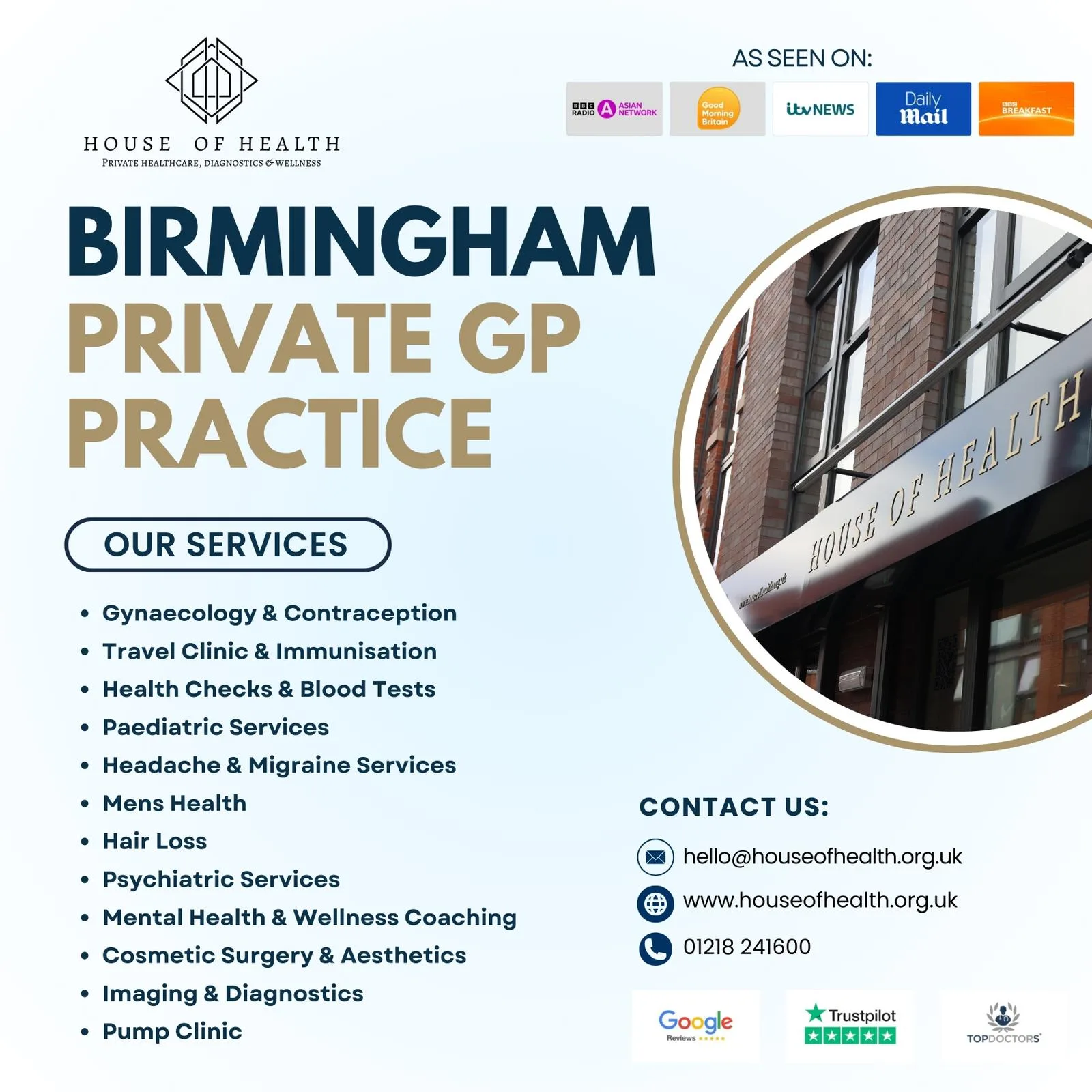 House of Health | Private GP Birmingham & Medical services
