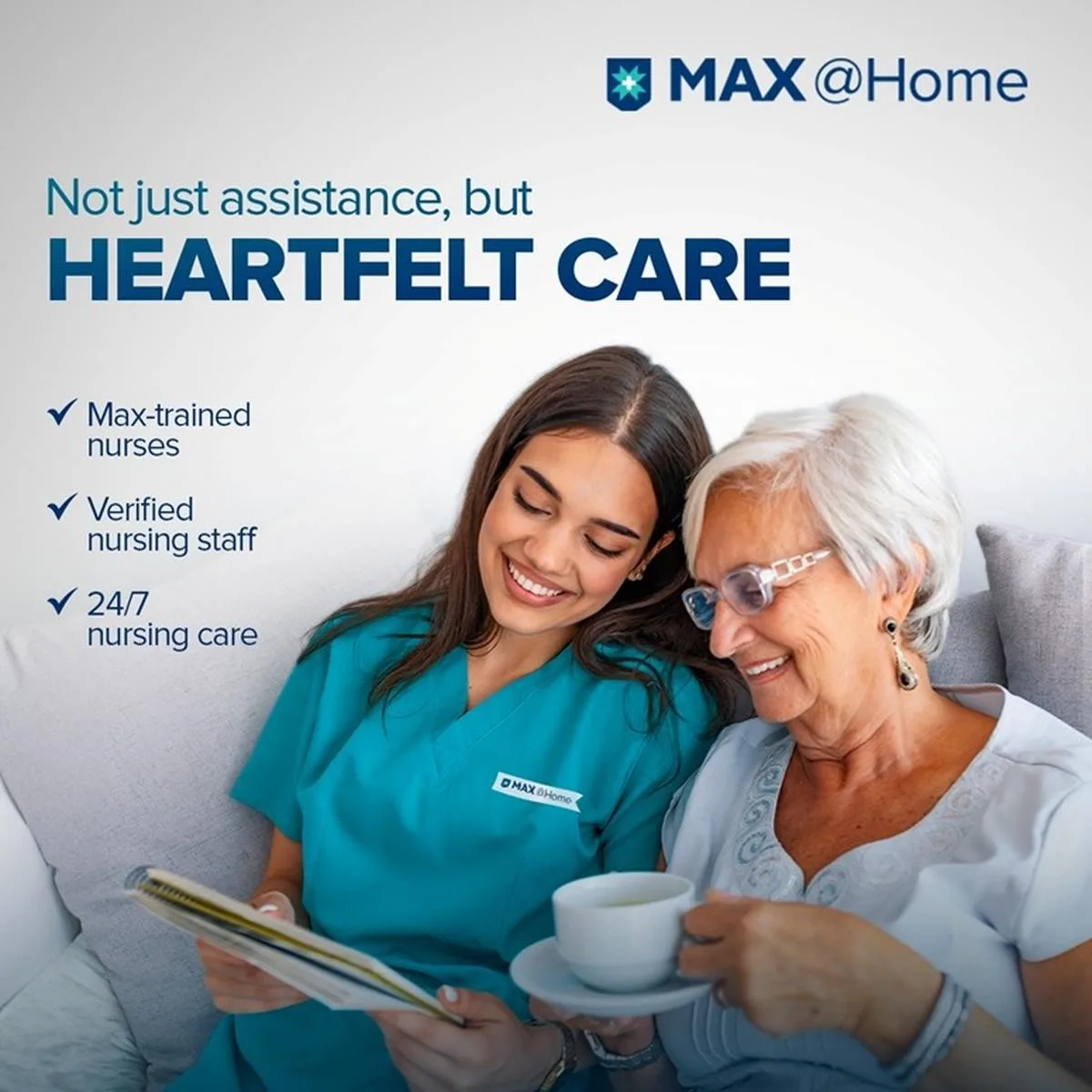 MaxAtHome Elderly Care Taker and Attendant | Home Caregivers | Nursing Services at Home
