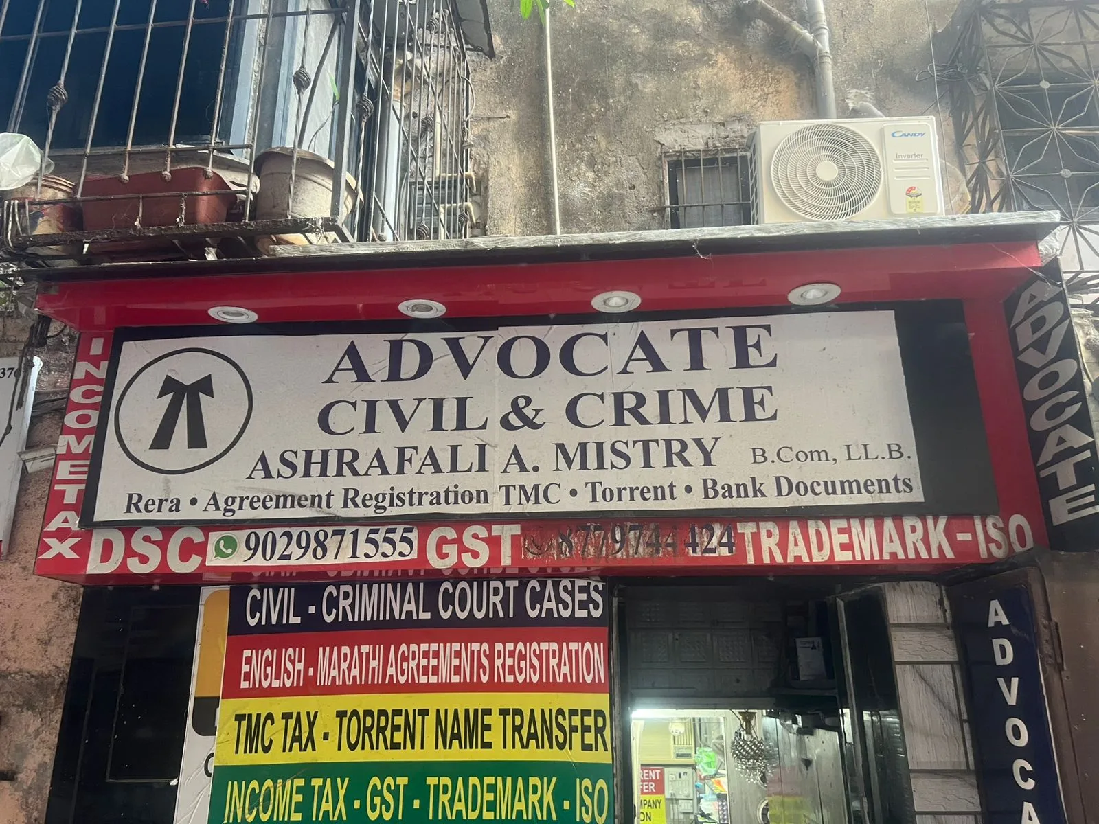 Adv. Ashrafali A. Mistry - Criminal,Property,Family matter,Civil,NGO,Cheque,money lending licence,7/12,Best lawyer in Mumbra