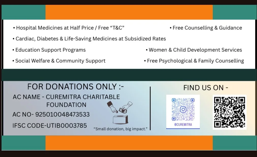 CUREMITRA CHARITABLE FOUNDATION - Free and Half Price medicine support