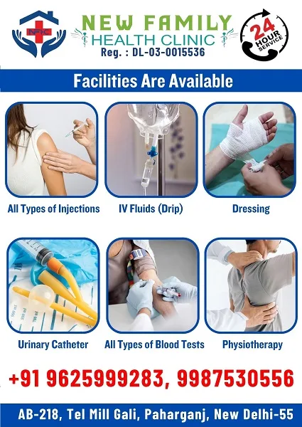 New Family Health Clinic | 24x7 Visit Available | Doctor At Hotel and Guest House | Best Doctor In Paharganj