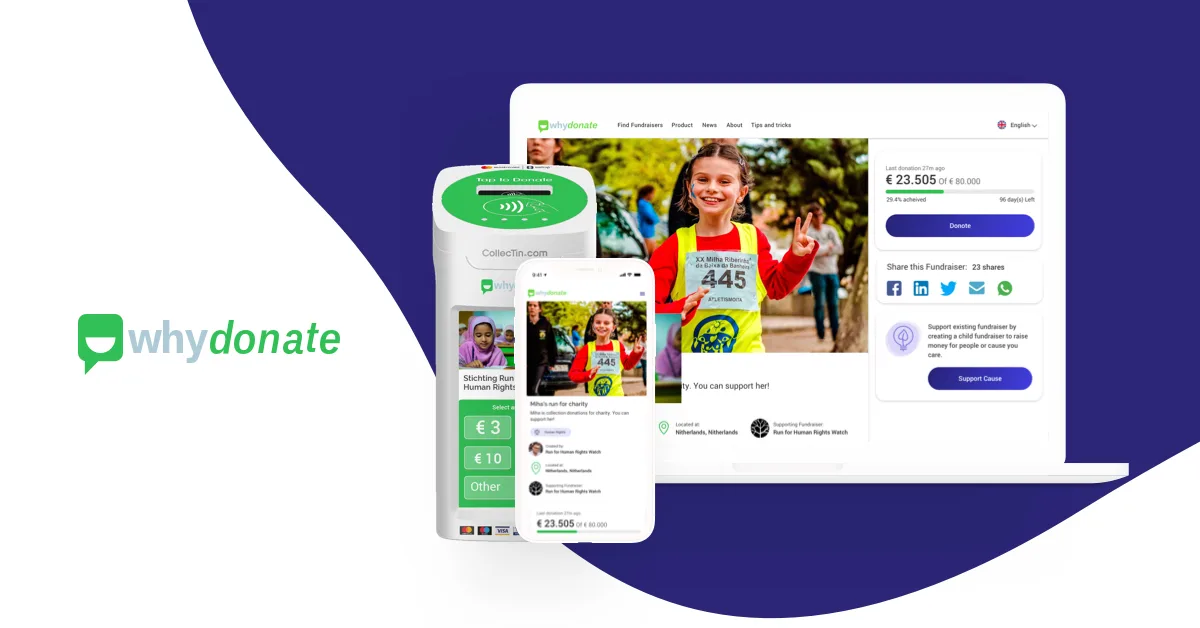 WhyDonate: Online Geld inzamelen voor Goed doel en Particulier - Crowdfunding & Fondsenwerving!