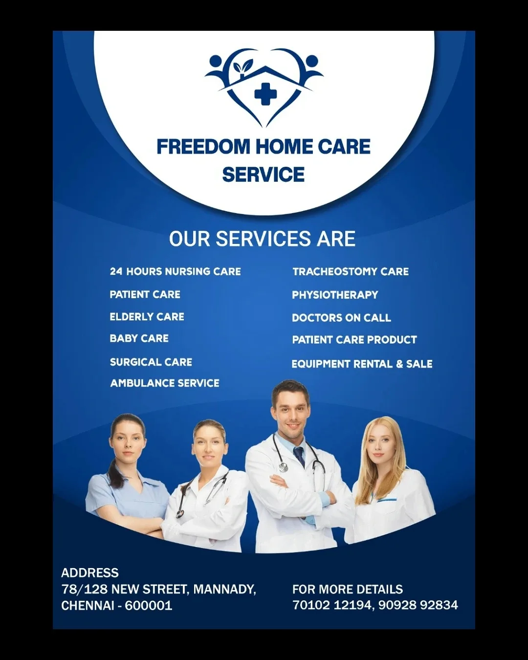 Freedom home care services - Baby Care, Senior Citizen Care, Nursing Care, Surgical Care, Physiotheraphy