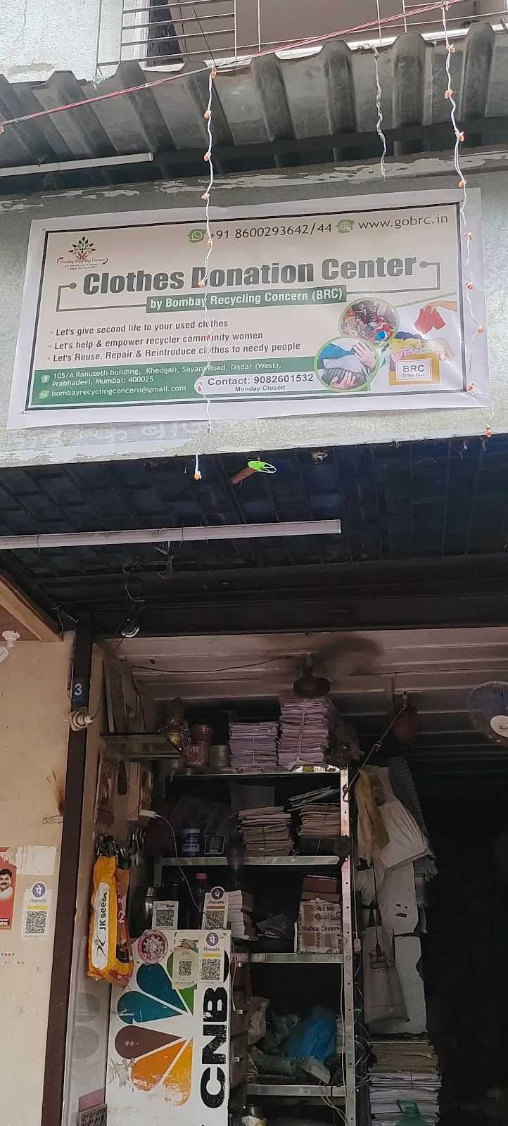 Clothes Donation Center - Dadar by BRC (Bombay Recycling Concern)