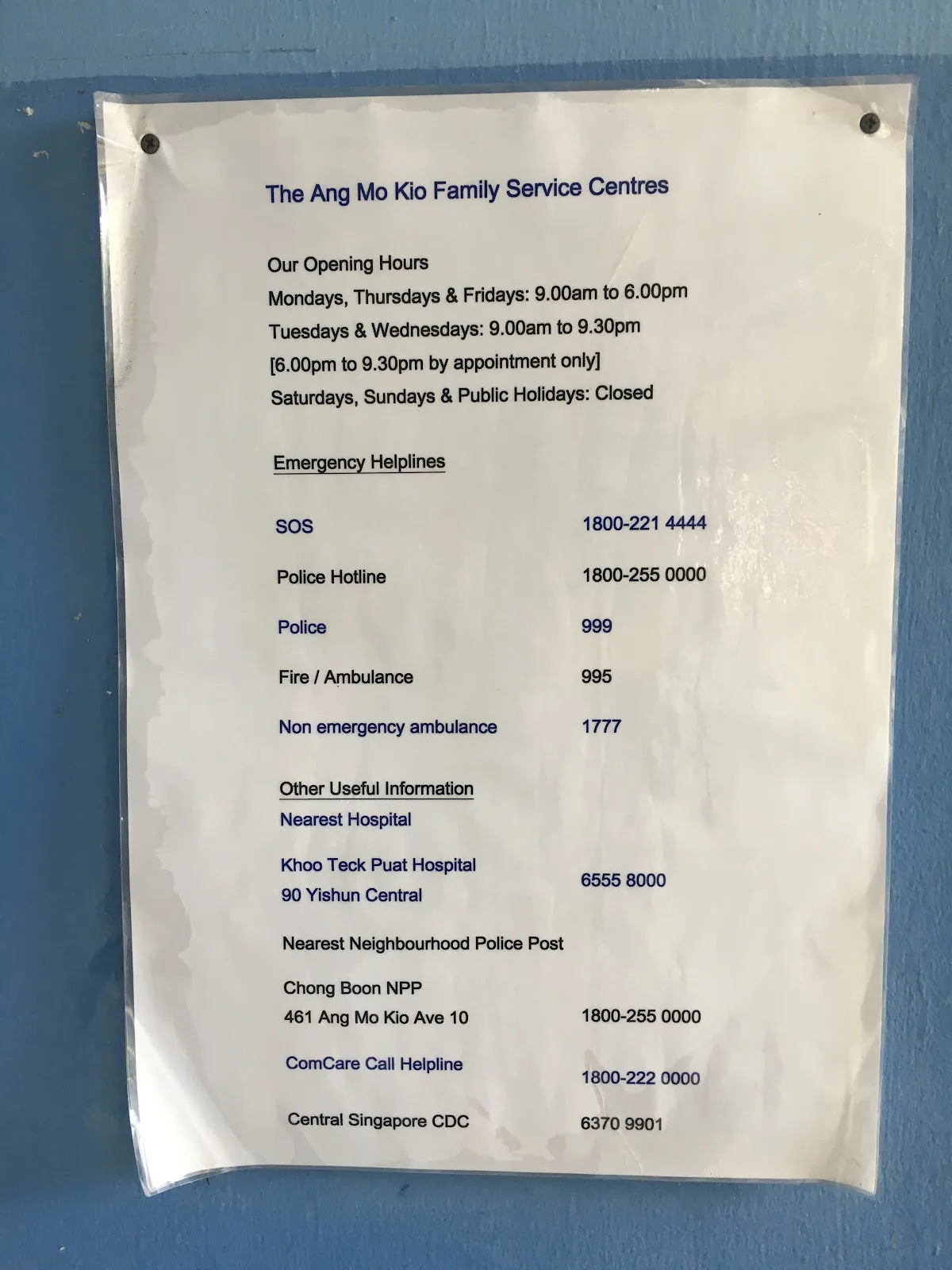 Allkin Family Service Centre @ Cheng San 445 – Services & Programmes