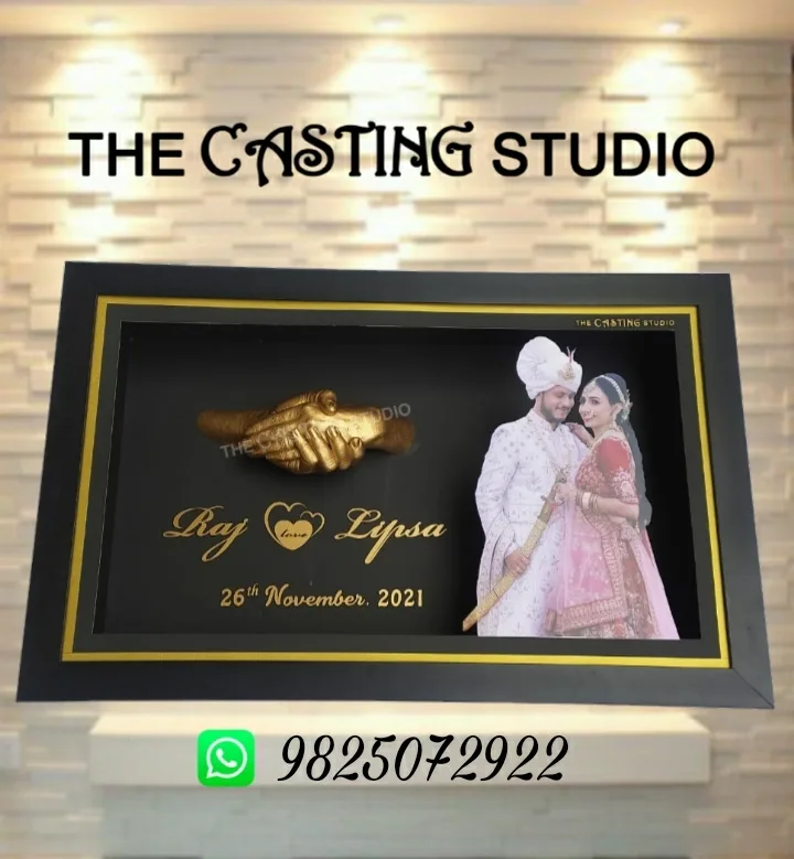 THE CASTING STUDIO 2D & 3D BABY CASTING HANDS & FEET IMPRESSIONS WITH LUXURIOUS FRAME RAJKOT