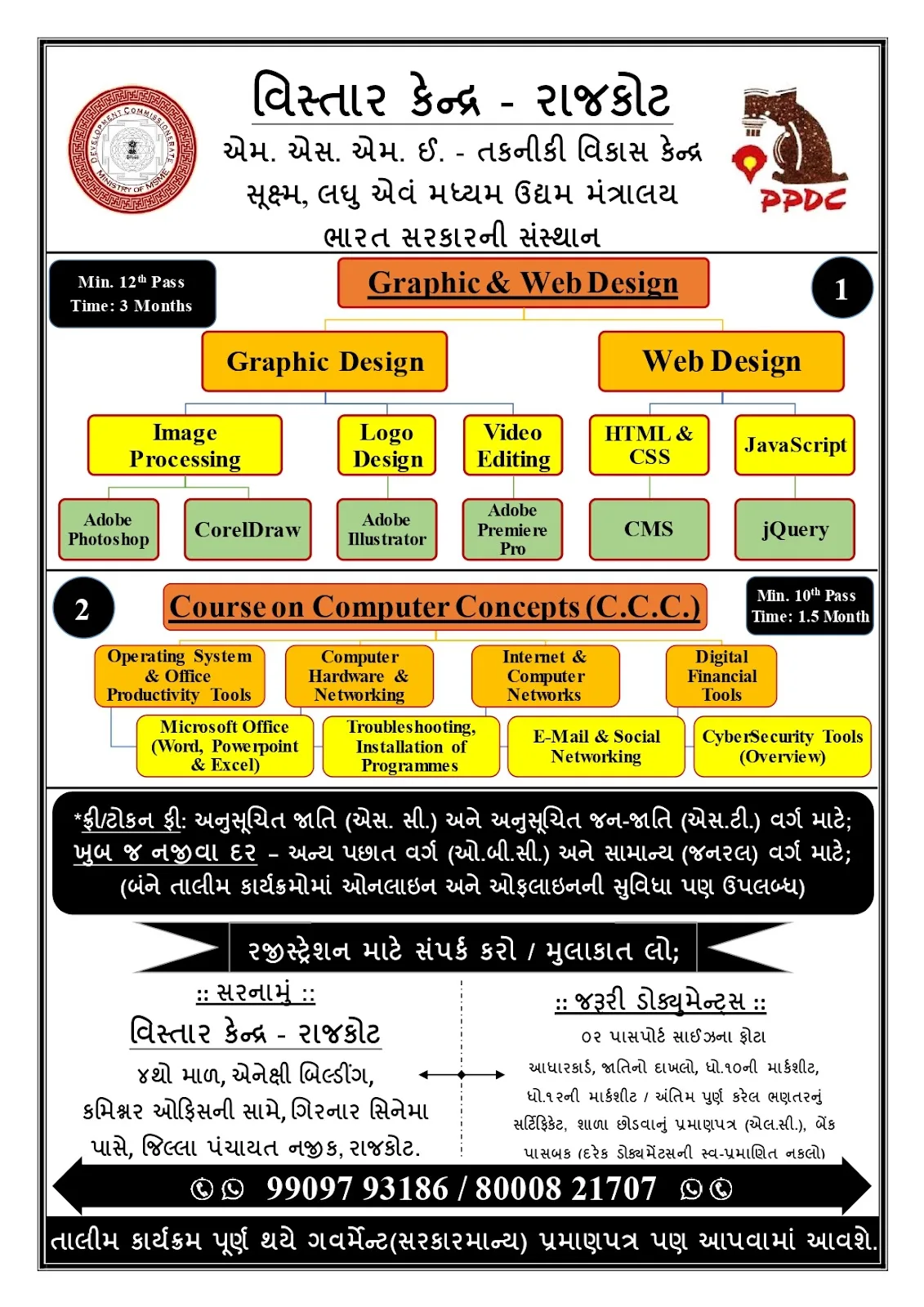 Extension Centre - Rajkot, Process & Product Development Centre {TDC (PPDC)}, Autonomous Body under Ministry of MSME