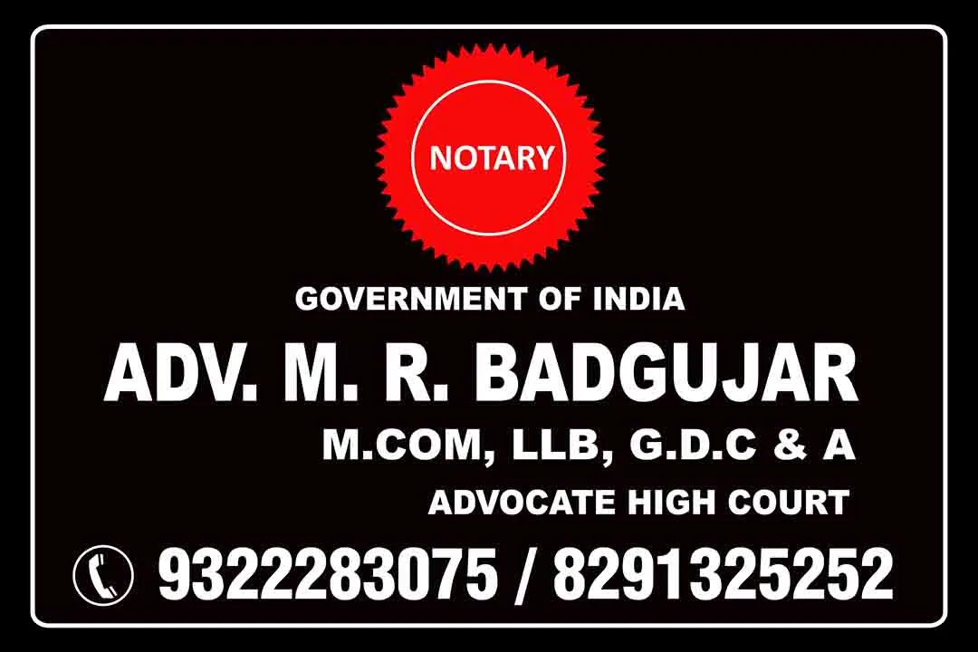 Notary Advocate M R Badgujar