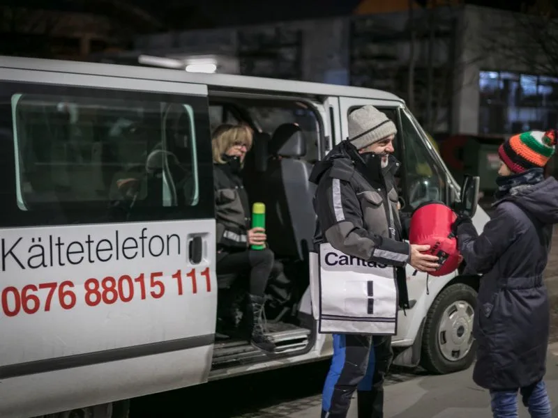 Kältetelefon der Caritas Steiermark für Graz