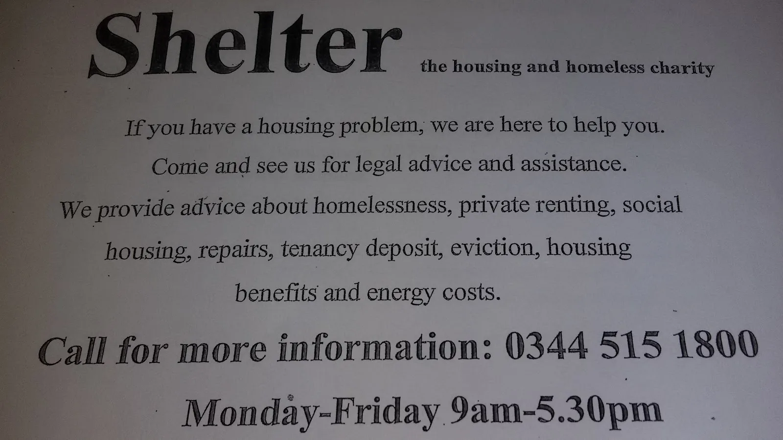 Shelter Birmingham
