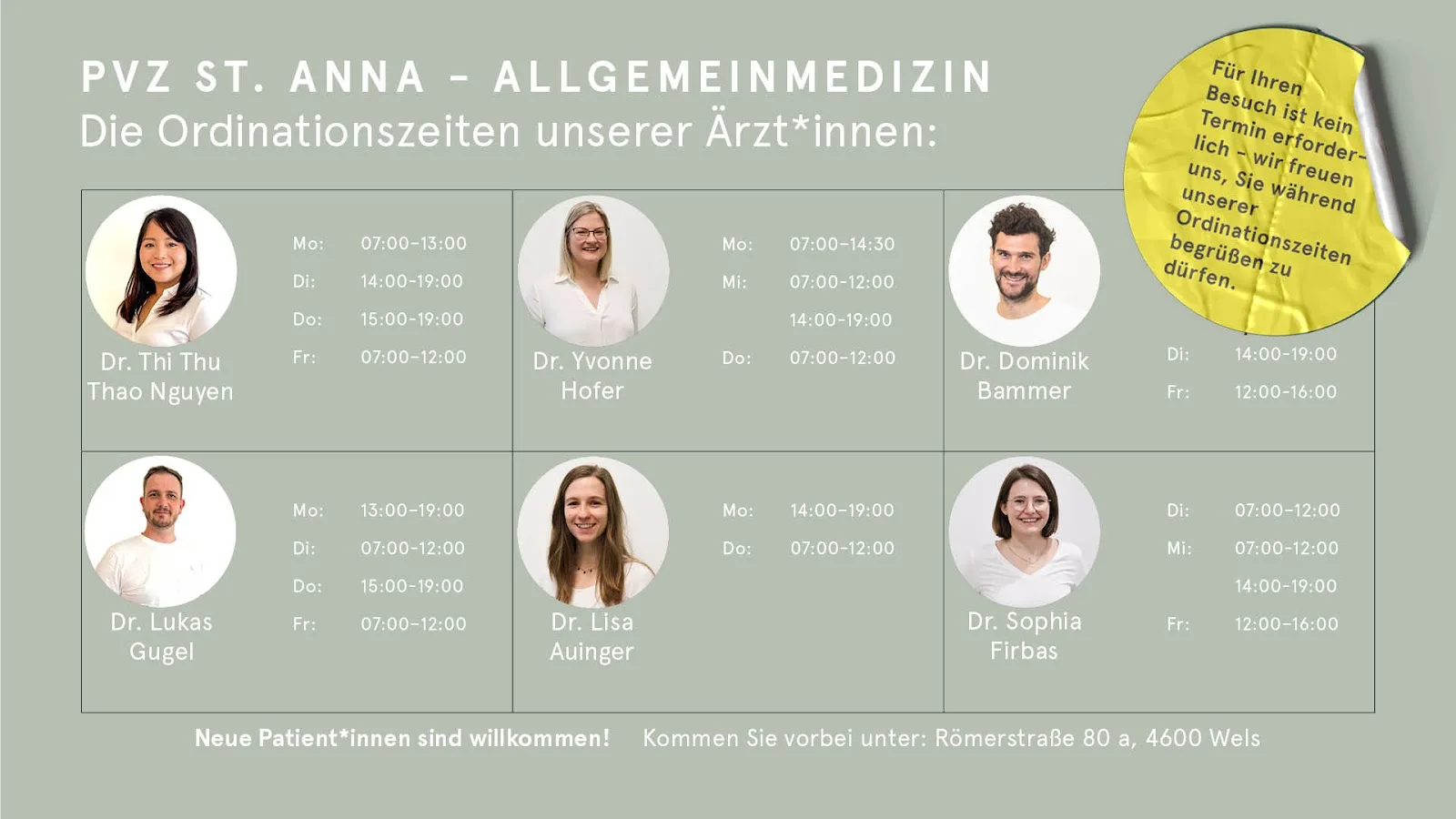 PVZ Wels St. Anna - Allgemeinmedizin
